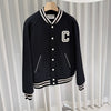 Celine Textured Wool Teddy Varsity Bomber Jacket Black 52 158843980 [P]