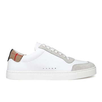 BURBERRY レザー スエード チェック コットン スニーカー (8066468) 146729669 [P]