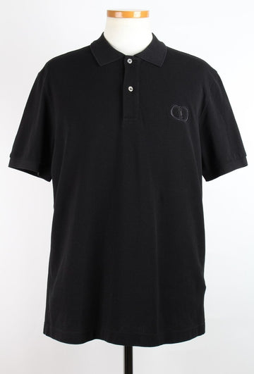 DIOR CD Logo Schwarzes Kurzarm Poloshirt XL(105) 158859693 [P]