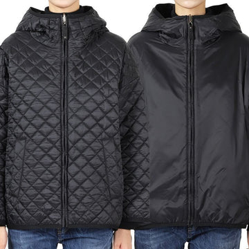 MAXMARA レディース ダーキューブ レオ リバーシブル フード パディング ジャケット (ブラック) 2529486074600 142051809 [P]