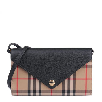 Burberry Detachably Strap Vintage Check Leather Wallet 49850248 [P]