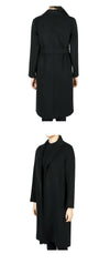 MAXMARA PAULINE ベルト ウール ロング コート(ブラック) 2519011121650 013 125972071 [P]