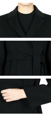 MAXMARA PAULINE ベルト ウール ロング コート(ブラック) 2519011121650 013 125972071 [P]