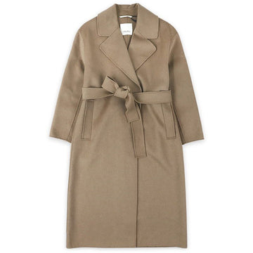 MaxMara Women's SMMHOBBY Hobby Wool Long Coat (Camel) 2619011091600 098 150775929 [P]