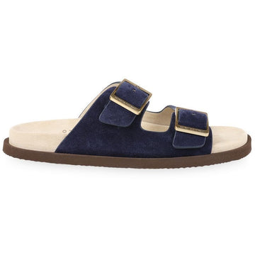 Brunello Cucinelli Men's Suede Buckle Sandals (Navy) MZUSOLY235 CDB34 154840256 [P]