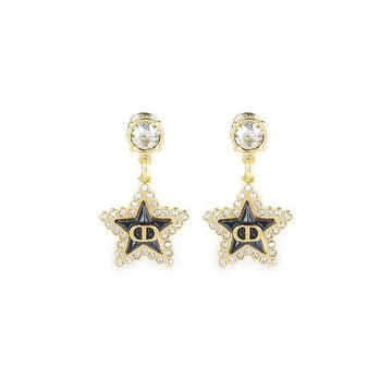 Dior Women's PETIT CD Crystal Earrings (Gold/Black) E4353WOMCY 92B 152603663 [P]