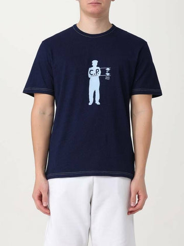 CP COMPANY Indigo-Jersey-T-Shirt 16CMTS171A 110056W D11 133021053 [P]