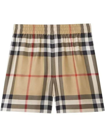 BURBERRY Karierte Seiden-Shorts 8052748 133022876 [P]