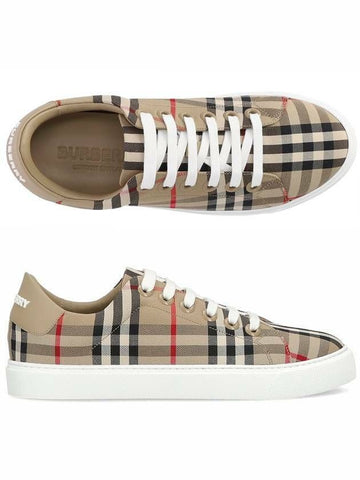BURBERRY Leder Sneaker mit Karomuster 8049777 133027314 [P]