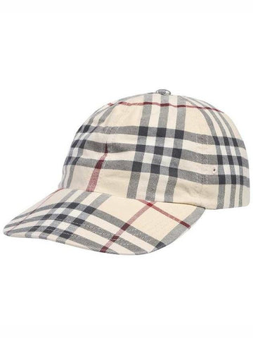 BURBERRY チェックコットンベースボールキャップ 8073370 133027524 [P]