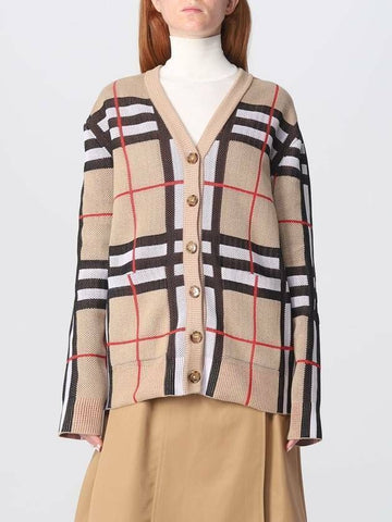 BURBERRY Technische Karomuster Baumwoll-Kardigan 133027547 [P]