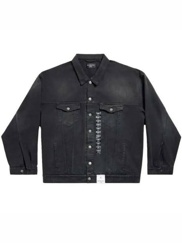 BALENCIAGA Sticker Denim-Jacke 767947 TNW11 1672 133028227 [P]