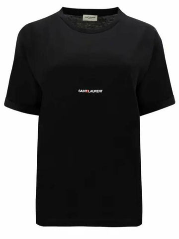 Saint Laurent Logo Short Sleeve T-Shirt 460876 YB2DQ 1000 133033040 [P]