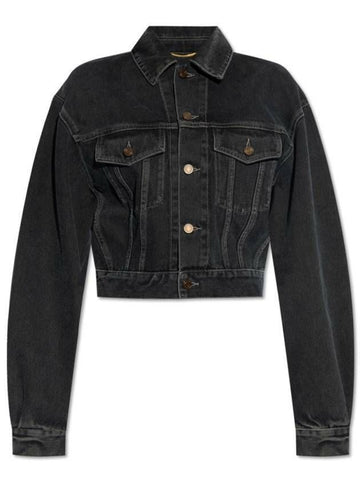 SAINT LAURENT 80er Jahre kurze Jeansjacke 780231 Y07TE 3962 133033047 [P]