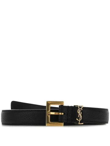 SAINT LAURENT Monogramm-Logo-Gürtel 612616 DTI0W 133033103 [P]