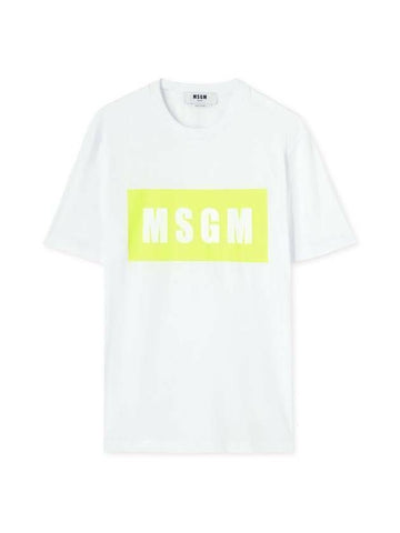 MSGM Box Logo Short Sleeve T-Shirt 133039937 [P]