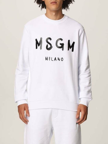 MSGM ブラッシュドロゴ長袖Tシャツ 133039968 [P]