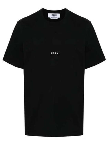 MSGM マイクロ ブラッシュド ロゴ プリント T シャツ 133040006 [P]