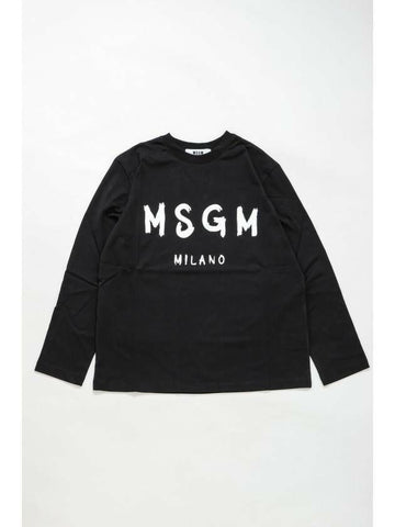 MSGM ブラッシュドロゴ長袖Tシャツ 133040050 [P]