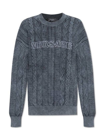VERSACE ケーブルニットセーター 1009932 1A07271 1B000 133044344 [P]
