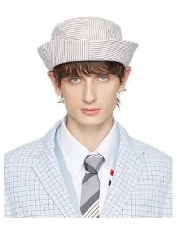 THOM BROWNE Gestreifter Quart-Combo-Bucket-Hut MHC337A 00572 035 133071714 [P]