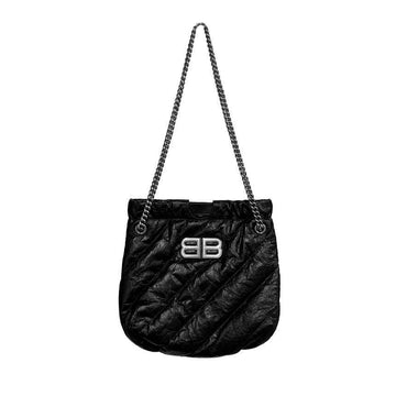 BALENCIAGA Ketten-Schultertasche XS Steppmuster Kalb 781796 210J0 1000 Schwarz 155629101 [P]