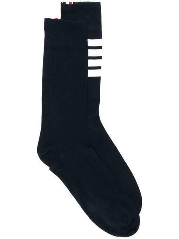 THOM BROWNE 4-Bar Streifen Lightweight Mid-Cap Socken 142313616 [P]