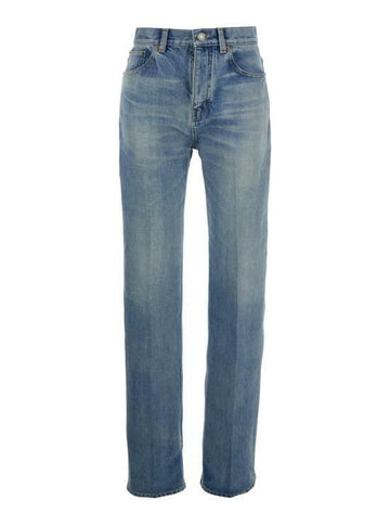 Saint Laurent Blue Denim Straight Jeans 142599880 [P]
