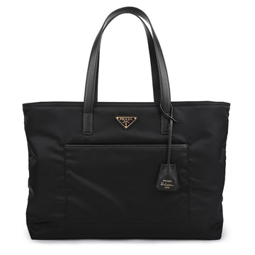 PRADA ラージナイロンとサフィアーノレザーのトートバッグ 142600125 [P]