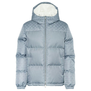 GUCCI GG Nylon Canvas Puffer-Paddingjacke Lichtblau 794823 Z9ABK 4209 139592418 [P]