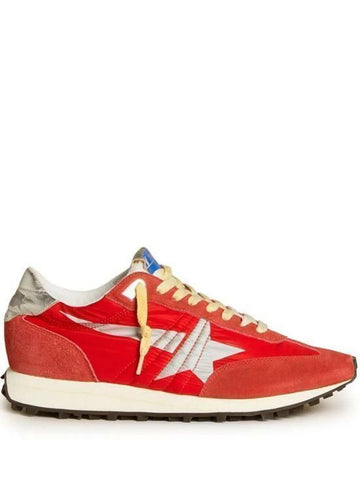 Golden Goose Red Nylon Upper Silver Star Marathon 143277152 [P]