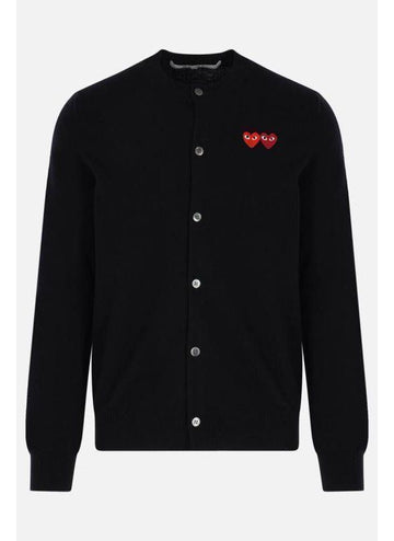 Comme Des Garcons Round Neck Double Bergen Emblem Knit AX N057 051 1 151055052 [P]