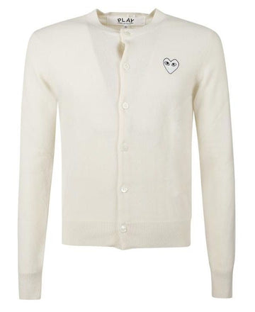 COMME DES GARCONS Wollcardigan mit Flicken Natural AX N065 051 3 151055191 [P]