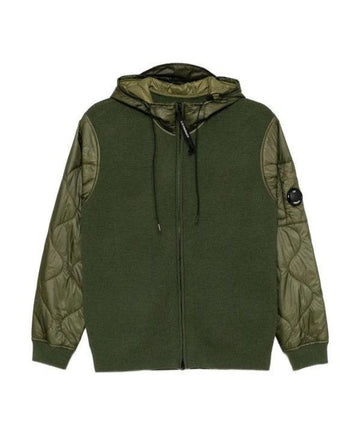 CP COMPANY Gemischte gesteppte Kapuzenstrickjacke 19CMKN062A 006390M 652 151055886 [P]