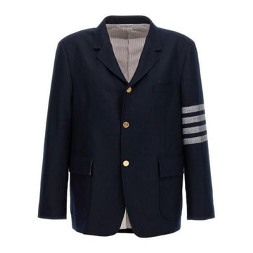 Thom Browne Four-Bar Flannel Unstructured Sports Coat 131682915 [P]