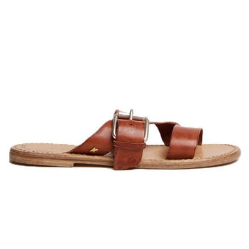 Golden Goose Resin Coated Leather Margaret Flat Sandals stamp: GWF00323 F003006 55312 75825118 [P]