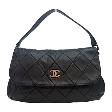 CHANEL Season Lambskin Hobo Shoulder Bag Vintage Silver 158871773 [P]