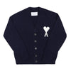 AMI Big Heart Logo Intarsia V-Neck Cardigan 154525237 [P]