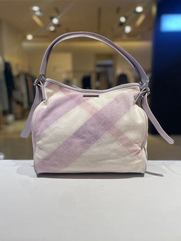 BURBERRY キャンバス シグネチャーチェック ショッパーバッグ 158873000 [P]