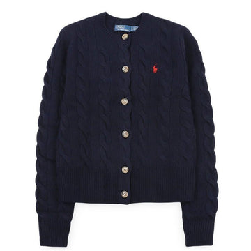 Polo Ralph Lauren Embroidered Logo Cable Knit Cardigan 158865448 [P]
