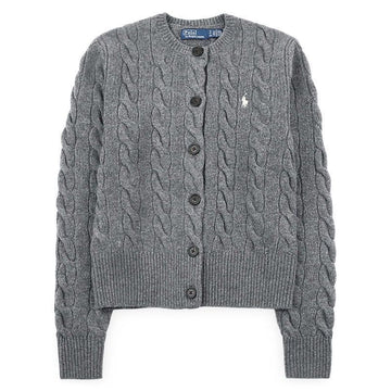 Polo Ralph Lauren Women's Embroidered Logo Cable Knit Cardigan 158865445 [P]