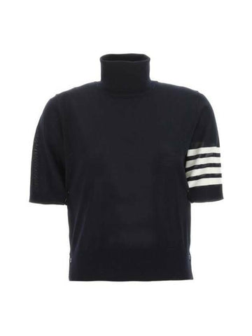 THOM BROWNE Relaxed Short Sleeve Turtleneck FKA434A Y1014 415 133071890 [P]