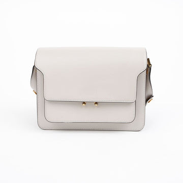 MARNI Medium Leder Trunk Schulter Crossbody Bag Grau 158718038 [P]