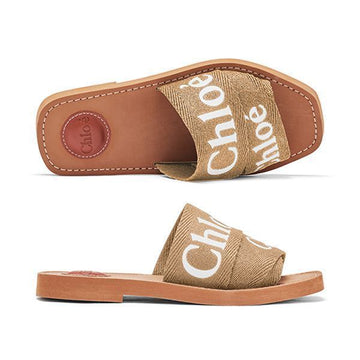CHLOE ウディ ロゴ フラット ミュール レディーススリッパ CHC23U188EF 24J 76069899 [P]