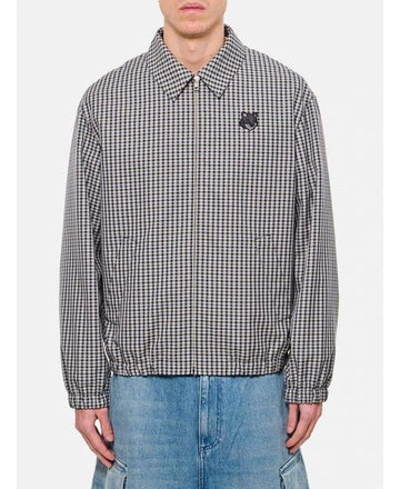 MAISON KITSUNE エラスティックハウスブルゾンチェックジッパーOM02122WW9039 0183 151060315 [P]