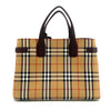 BURBERRY チェックバナー ミディアム トートバッグ ショルダーバッグ 158873666 [P]