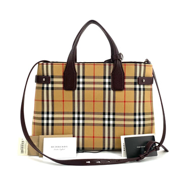 BURBERRY Check Banner Medium Tote Bag Schultertasche 158873666 [P]
