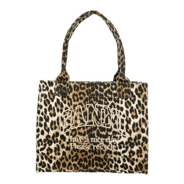 Ganni Leopard Print Easy Large Tote Bag 151330632 [P]