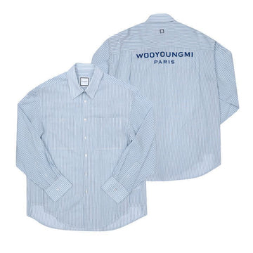 Wooyoungmi Shirt Blue Stripe Back Logo Men's Shirt 155938182 [P]