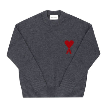 AMI Strickpullover mit großen Herzlogo Intarsien 157955028 [P]